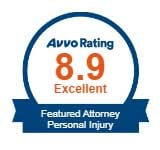 Avvo Rating 8.9 Excellent | Featured Attorney Personal Injury